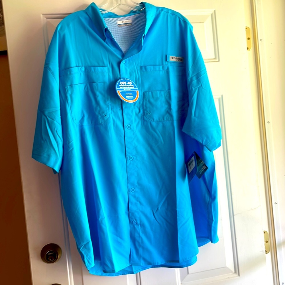 Columbia Tamiami Mens Short Sleeve Omni Wick Omni Shade Shirt XXL